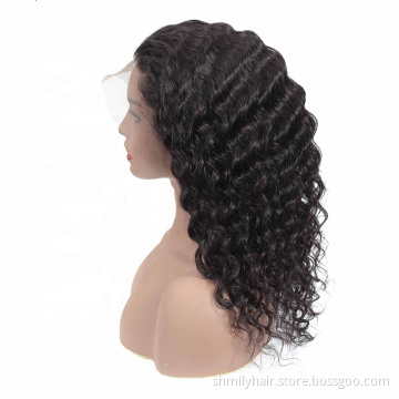 Shmily Double Drawn Virgin Brazilian Hair wig 13x4 13x6 30 Inch Deep Wave HD Human Hair Lace Frontal Wig